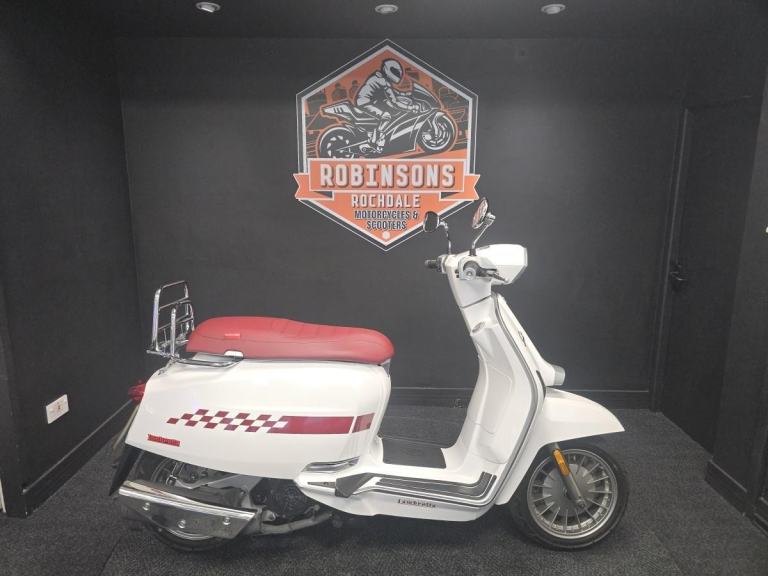 image for 2021 Lambretta V200 Special in white , great looking scooter.