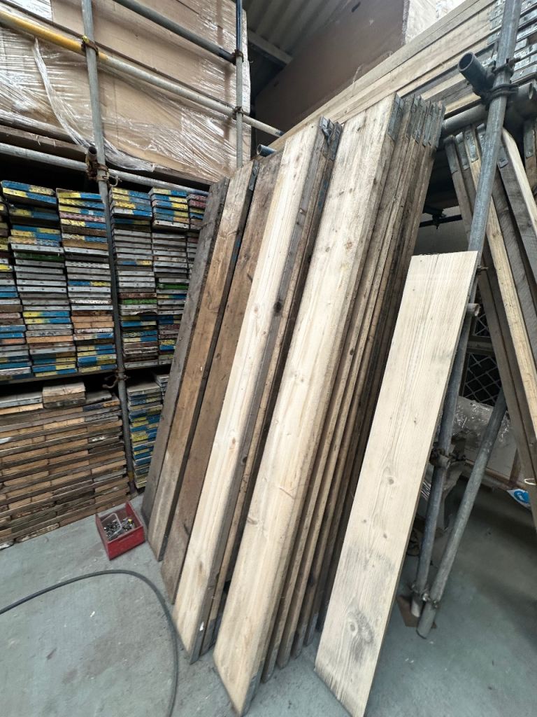 Reclaimed 8ft Scaffold Boards / Planks | Cut to Size | Rustic Timber-Delivery Nottingham LargeStock