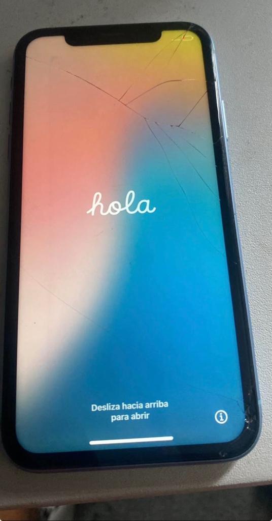 Apple iPhone XR Blue – Cracked Screen and Back