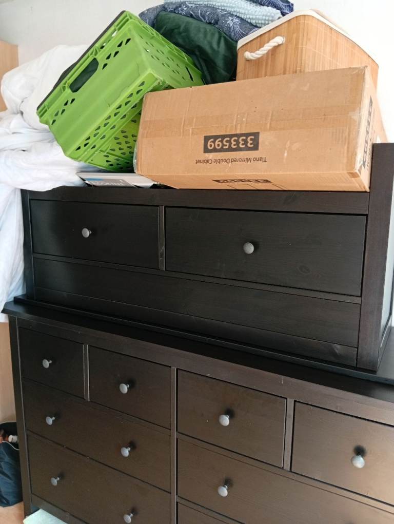 IKEA black blanket box 