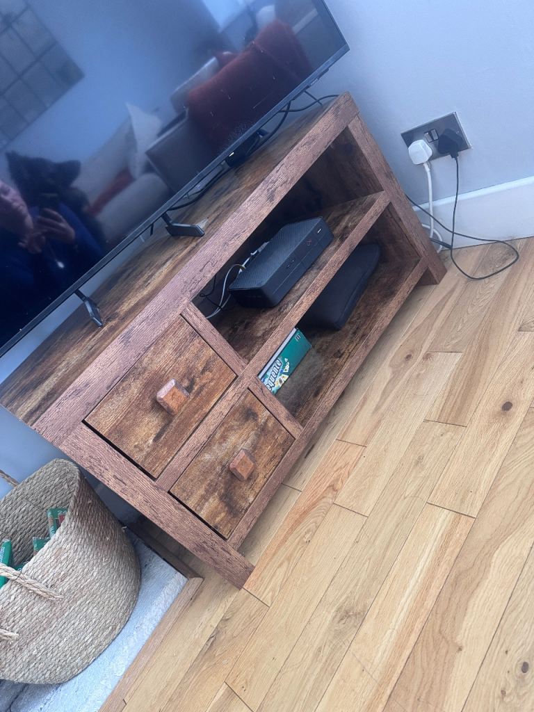 Dark oak TV unit 