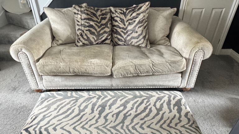 Sofology Savannah Beige Sofa & Footstool – £275 ono