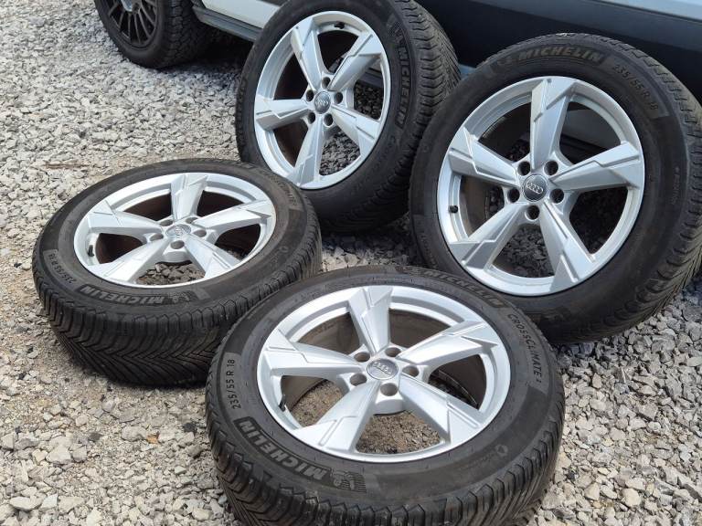 🌟Genuine Audi A6 alloy alloys 18 inch 5x112 with MATCHING MICHILIN TYRES 6M++