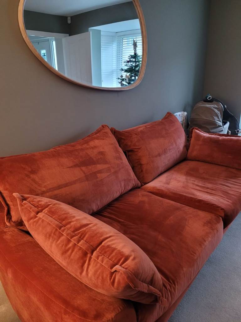 Loaf – Large Bakewell Sofa (Broken Pot colour, Clever Velvet fabric)