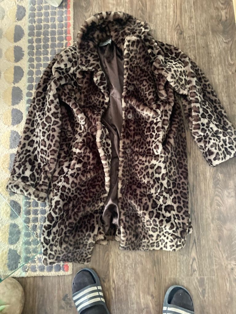 Dennis Basso Leopard Print Fur Coat