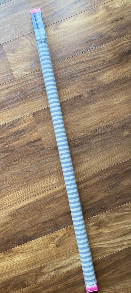 NEW Dunelm ROLLER BLIND 48” x 64” drop (but can be cut down to size), blackout, blue stripe  
