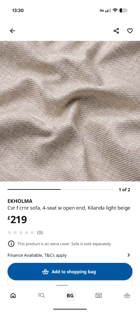 IKEA new boxed sofa cover for sale. New cost 219 from ikea