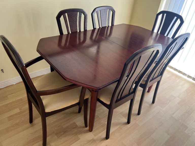 Solid wood table and chairs