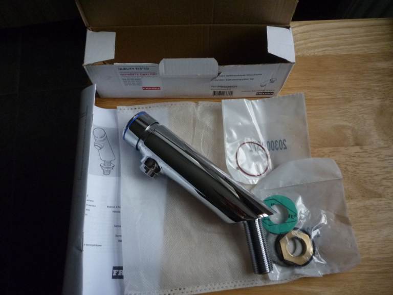 image for Franke-Self-Closing Pillar Tap for Pre Mixed Water F3SV1001-Chrome-NEW