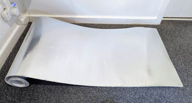 image for Essentials Radiator Heat Reflective Foil 2m x 50cm / Easy to Cut / Slide Behind Any Radiators