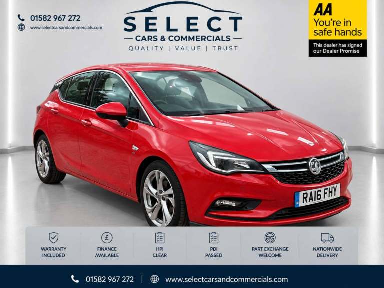 2016 Vauxhall Astra 1.4T 16V 150 SRi 5dr HATCHBACK PETROL Manual
