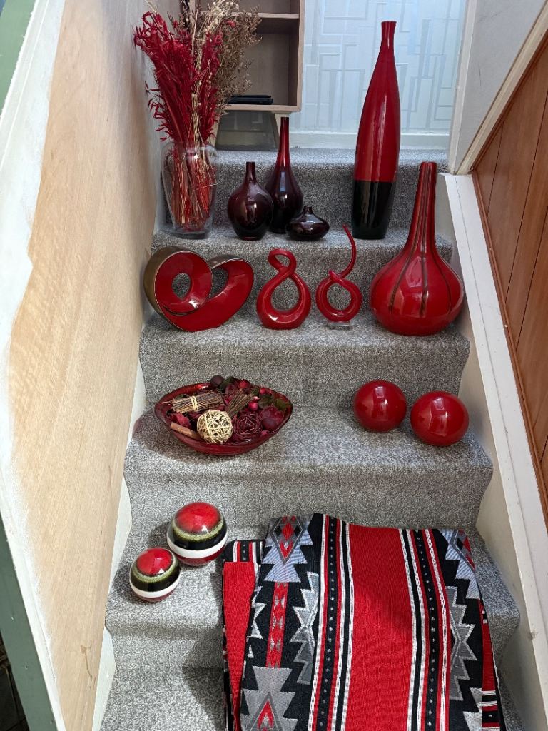 Red decoration 6x cushion cover 