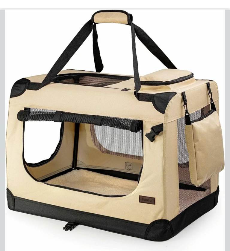 Dog transport box foldable for travel & car