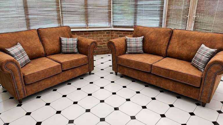 Oakland 3+2 Sofa Set | Brand New Faux Leather Suite | UK Made | Free Delivery