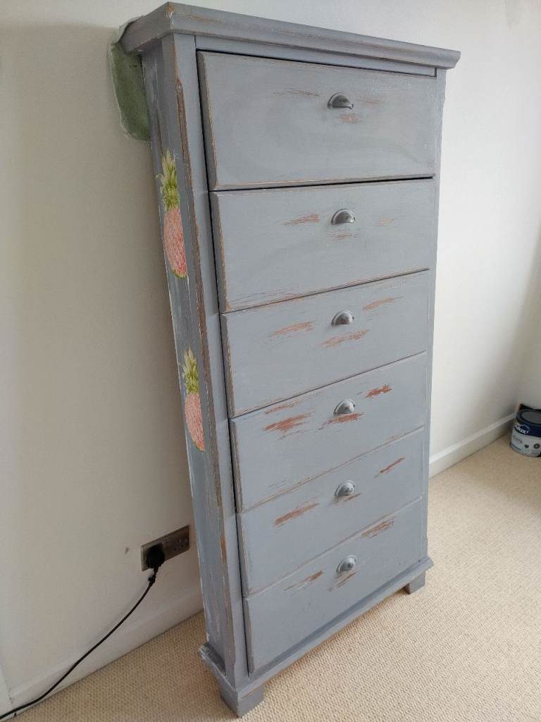 Shabby Chic Upcycled Shoe Storage Decoupage 