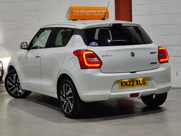 SUZUKI SWIFT; 1.2 PETROL HYBRID; 82BHP; SZ-L; 5 DOOR; MANUAL; WHITE; 57.9 MPG;