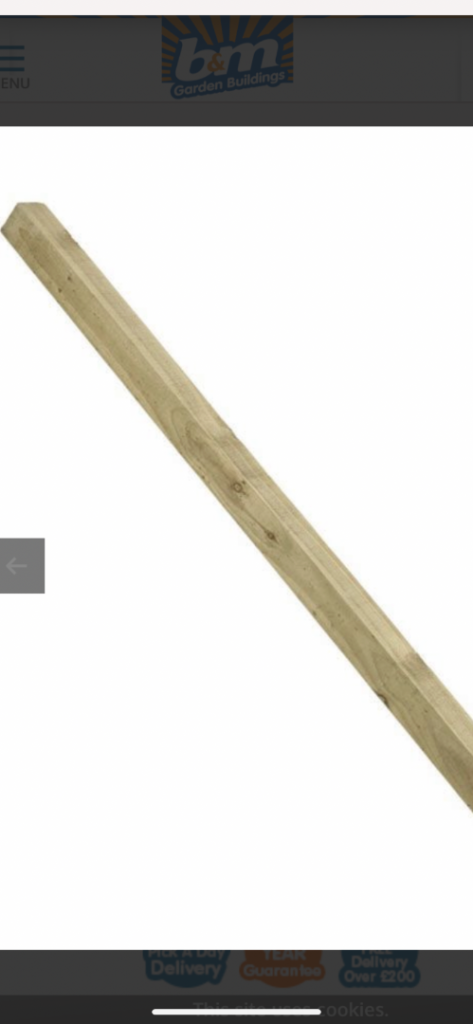 8ft 4x4 treated fence posts!!