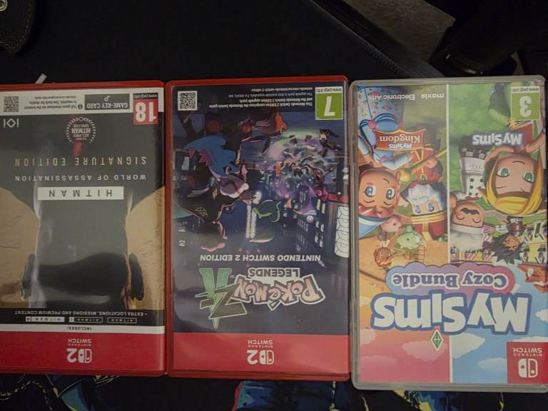 Nintendo Switch Games Bundle: Hitman Switch 2, Pokémon Legends ZA Switch 2, My Sims Cozy Bundle
