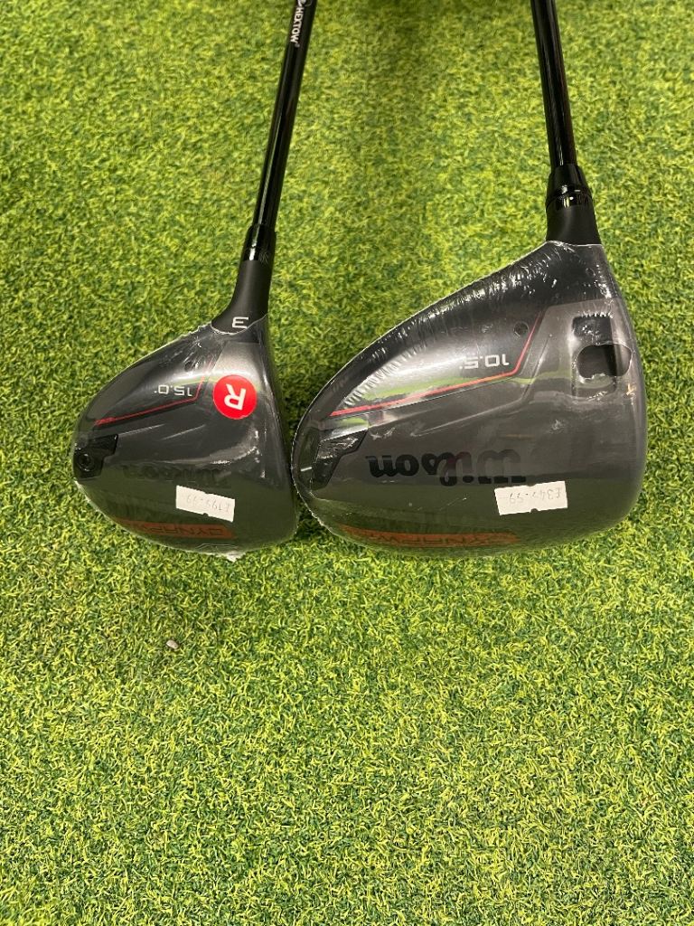 LEFT HANDED WILSON DYNAPWR DRIVER & 3 WOOD. REG FLEX. BRAND NEW. 