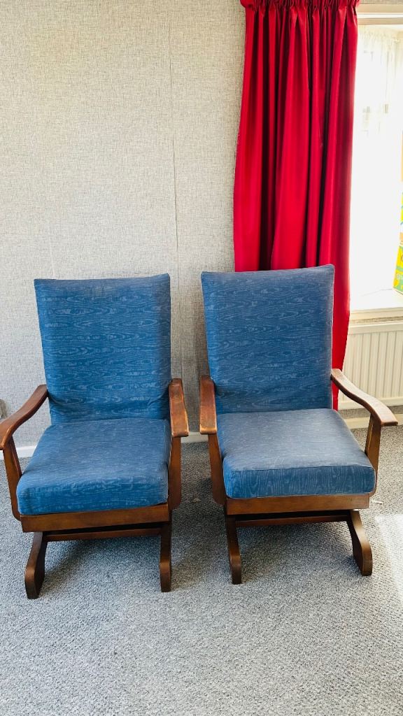 Pair of solid wood rocking chairs – Good Condition