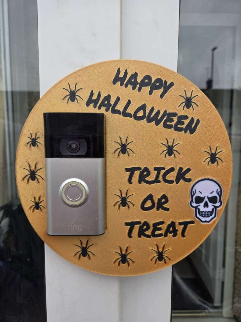 3d printed Halloween sign 