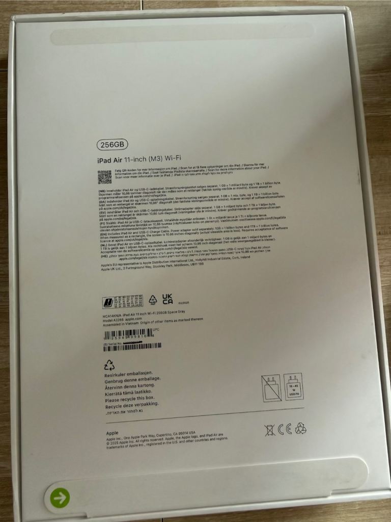 iPad Air m3 256gb 11”