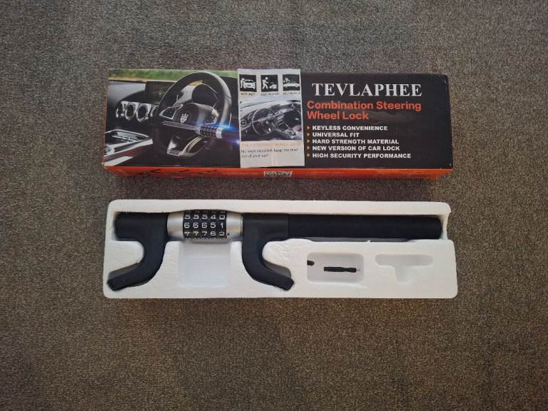 TEVLAPHEE Steering Wheel Lock Boxed