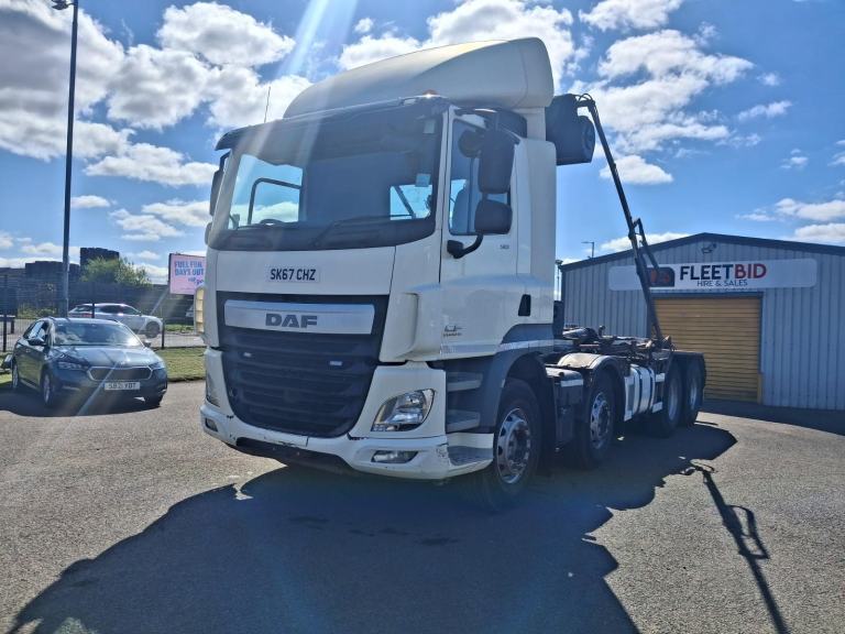 DAF TRUCKS CF 510 FAD 8X4 HOOKLOADER EASY SHEET, PIPED FOR DRAW BAR, EURO 6