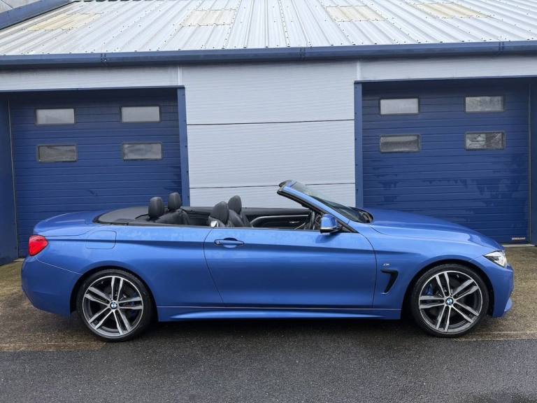 BMW 430i Convertible M Sport 4 Series 2.0 Petrol in Estoril Blue 2018 with 44k