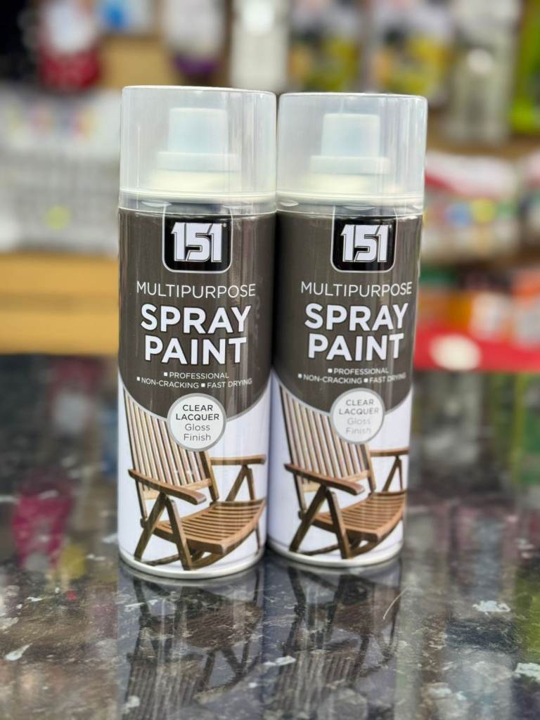 2-Pack Clear Lacquer Gloss Spray – Multipurpose Protective Clear Coat