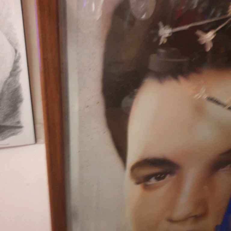 4ft elvis Presley pitcher in frame 