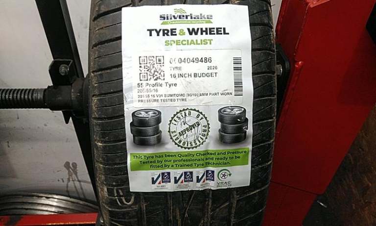 205 55 16 V91 Sumitomo Bg100 6mm Part Worn Pressure Tested Tyre