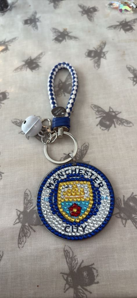 Handmade Manchester City keyring 