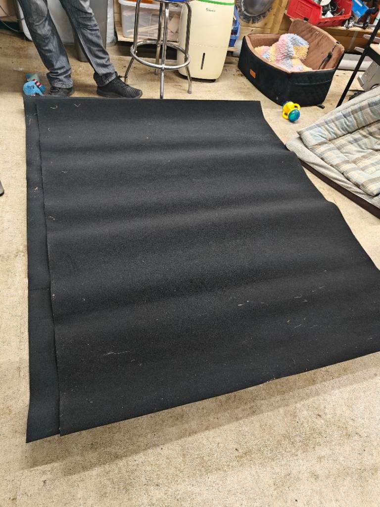 Black carpet for car interior etc. For classic cars, subwoofer enclosures