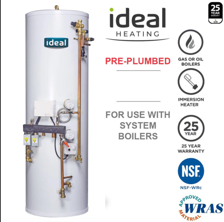Ideal Pro 250 Litre System Ready Unvented Cylinder (Vertical) with Expansion vessel