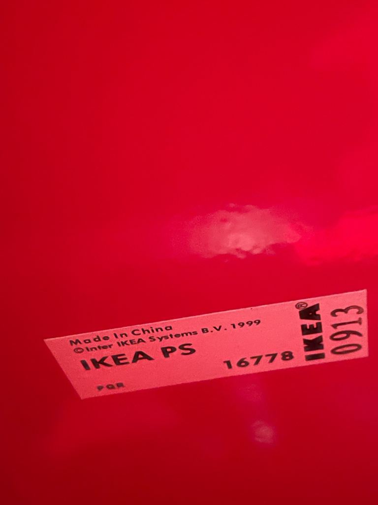 Pair of vintage IKEA red  lockers 