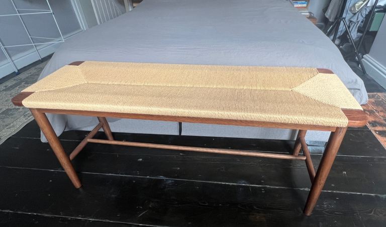 Habitat Hanna Oak Bench - Walnut 