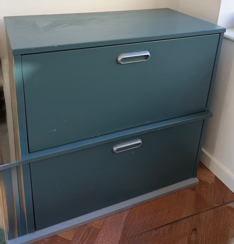 Two-drawer paintable filing cabinet 