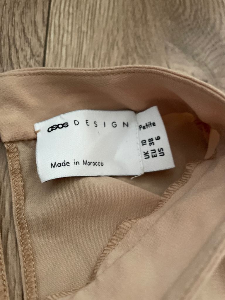 ASOS DESIGN Petite dress - UK 10, Beige, Good Condition