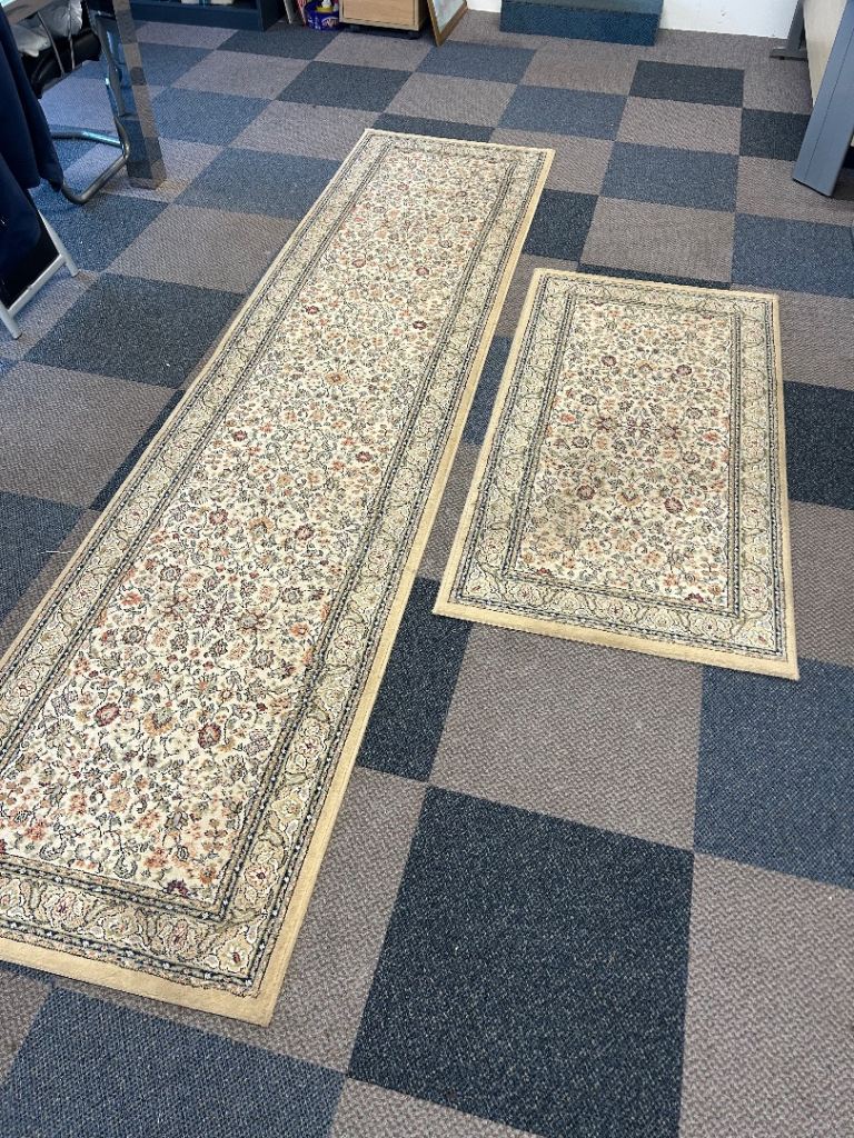 image for Matching Runner & Rug Set – Floral Design