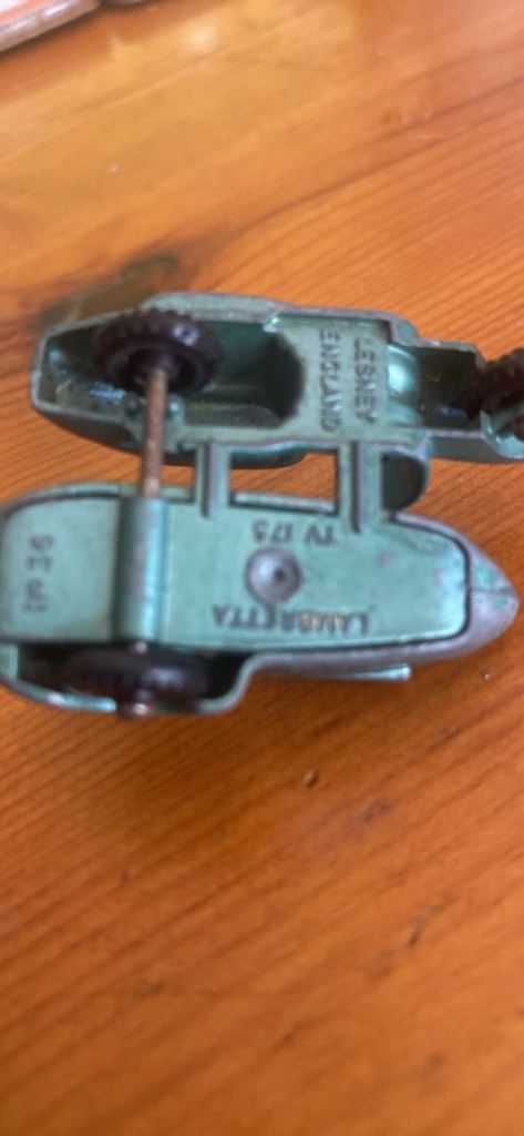 Matchbox 1960 t140 and lambretta and sidecar