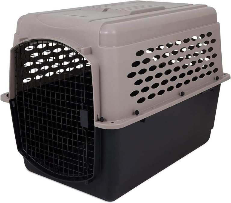 X-Large Petmate Vari Kennel IATA Airline Dog Carrier Crate Cost £240 Taupe/Black 40″ Sky Kennel VGC
