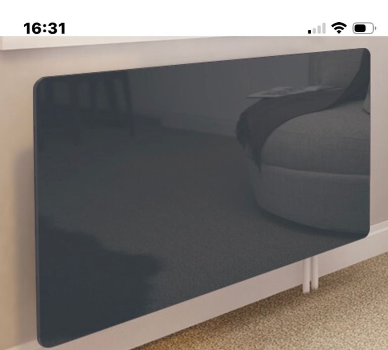 Glass radiator cover