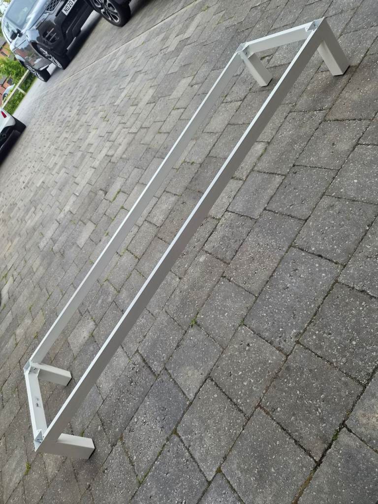 White Metal Storage Bench Frame – IKEA KALLAX Compatible