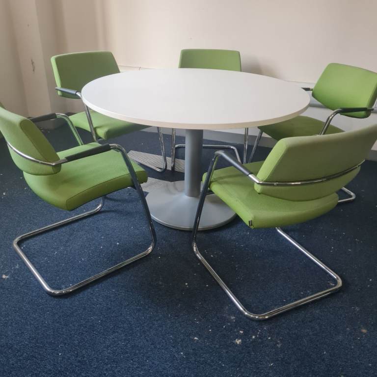 White executive office furniture 