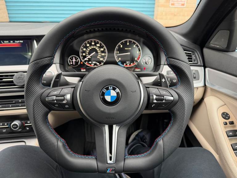 BMW M5 M6 Flat Bottom M Sport Steering Wheel -  5 6 7 Series F01 F06 F07 F10 F11 F12 F13 