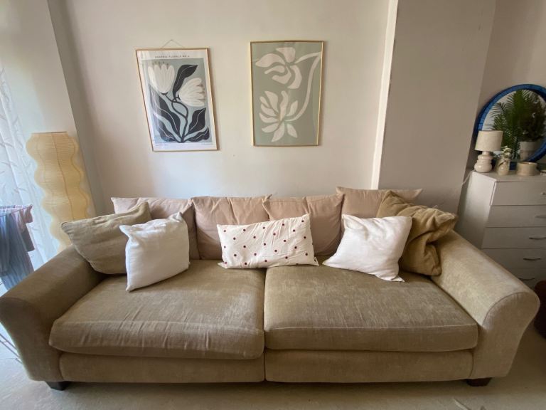 Large beige sofa 