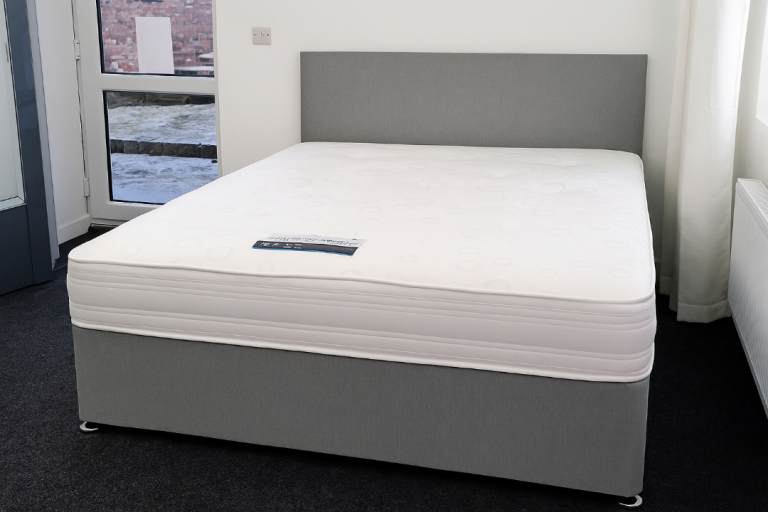 image for Premium Divan Bed with Mattress – Available in Single, Double, King Sizes