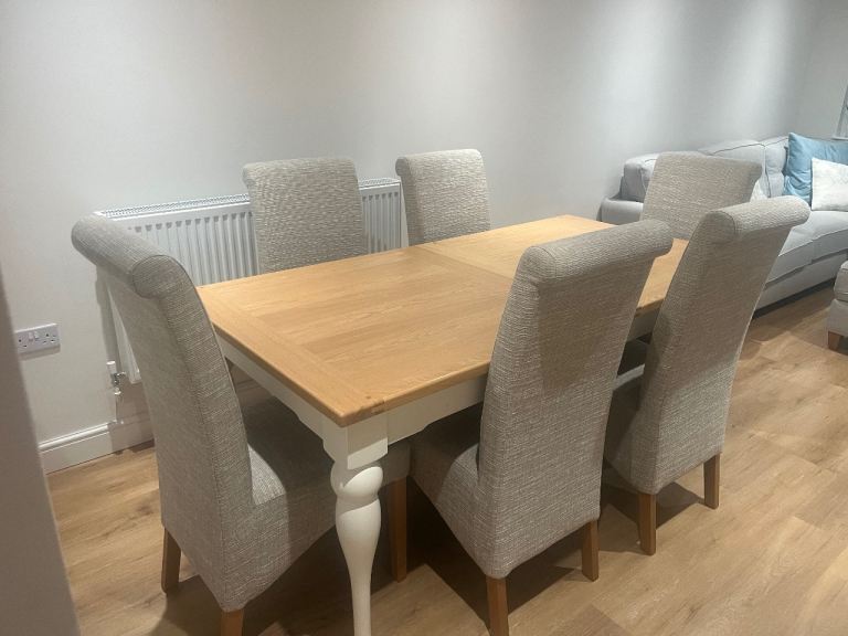 Next Scroll back set of 6 dining chairs