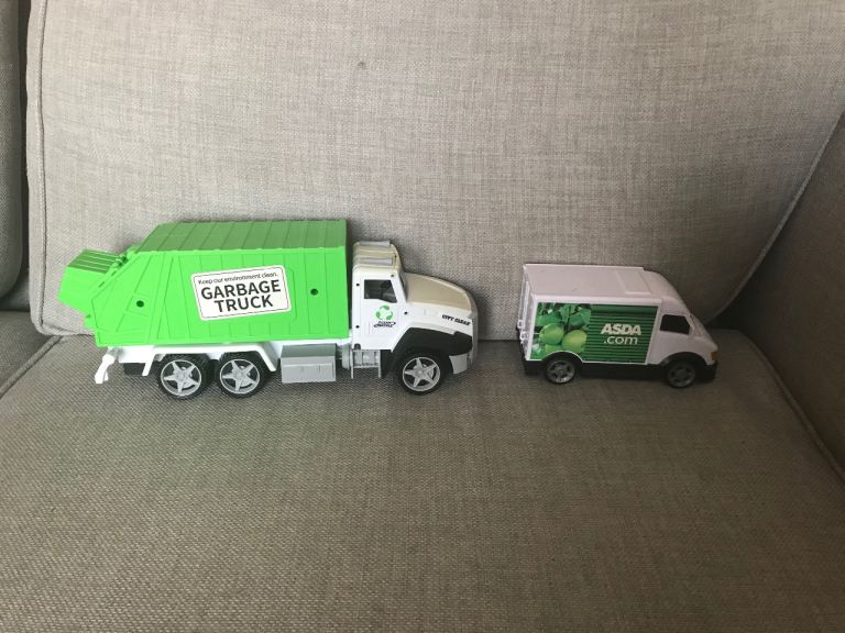 Asda and rubbish truck